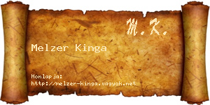 Melzer Kinga névjegykártya